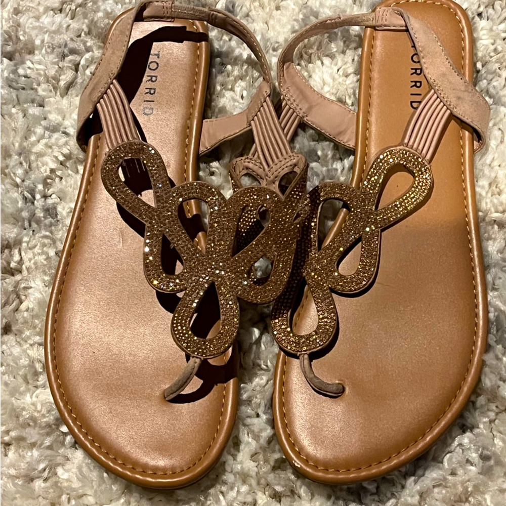 Bejeweled flat sandals